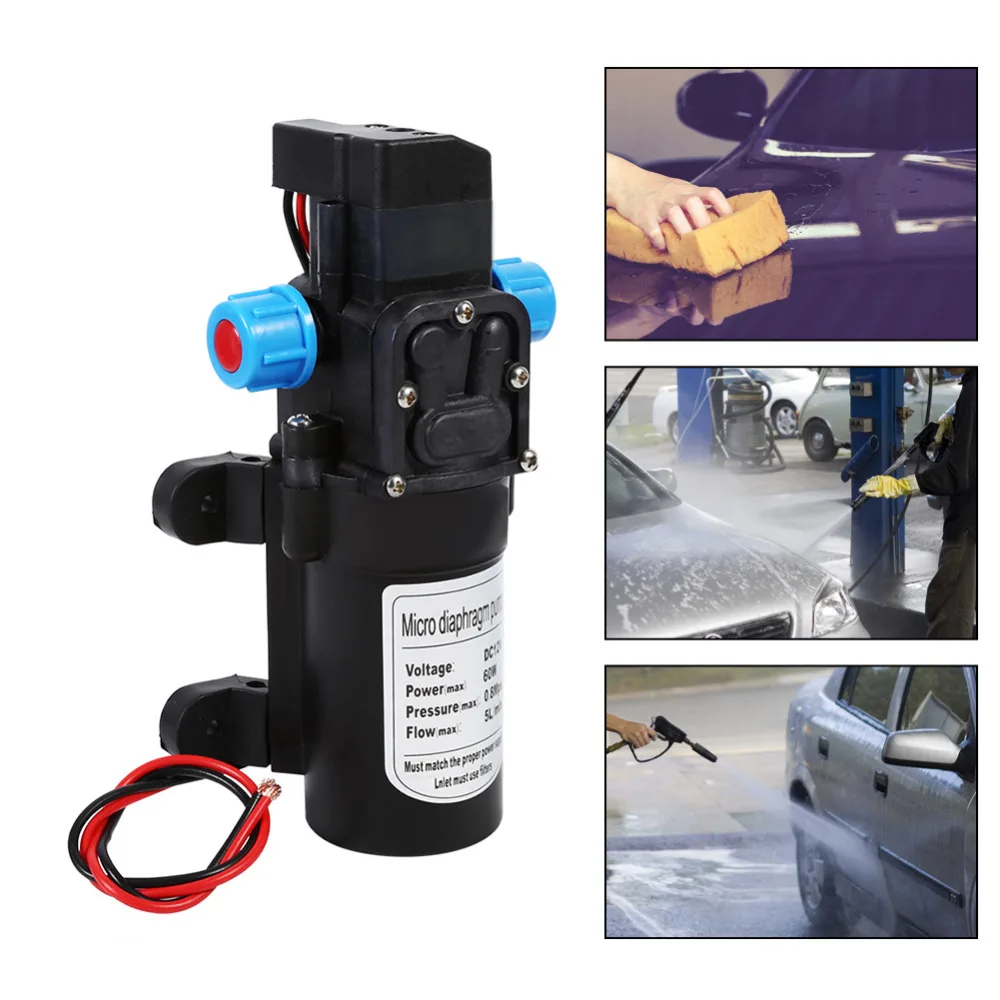 60W DC 12V High Pressure Auto Diaphragm Water Pump 115 PSI Self-Priming Water Pump For Water Purifier Pressurizer Caravan Boat
60W DC 12V High Pressure Auto Diaphragm Water Pump 115 PSI Self-Priming Water Pump For Water Purifier Pressurizer Caravan Boat