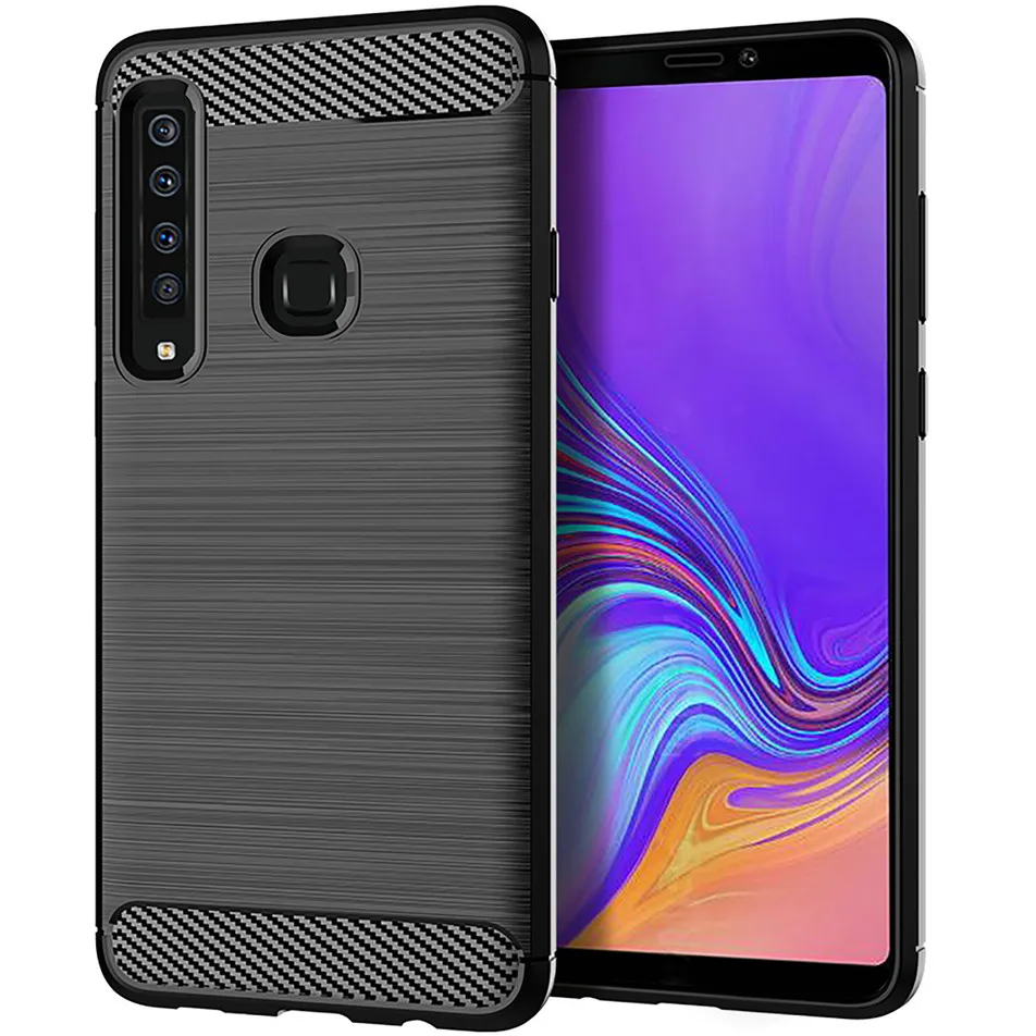 Luxury Cases For Samsung A9 2018 Case Silicon Shockproof Plain Carbon Fiber Cover for Case Samsung Galaxy A9 2018 TPU Coque (14)