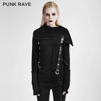 PUNK RAVE wommen Fashion Punk Rock Cotton Sweater Dual-use Cool Hoodies Sweater Gothic Long Sleeve Streetwear Pullovers
PUNK RAVE wommen Fashion Punk Rock Cotton Sweater Dual-use Cool Hoodies Sweater Gothic Long Sleeve Streetwear Pullovers