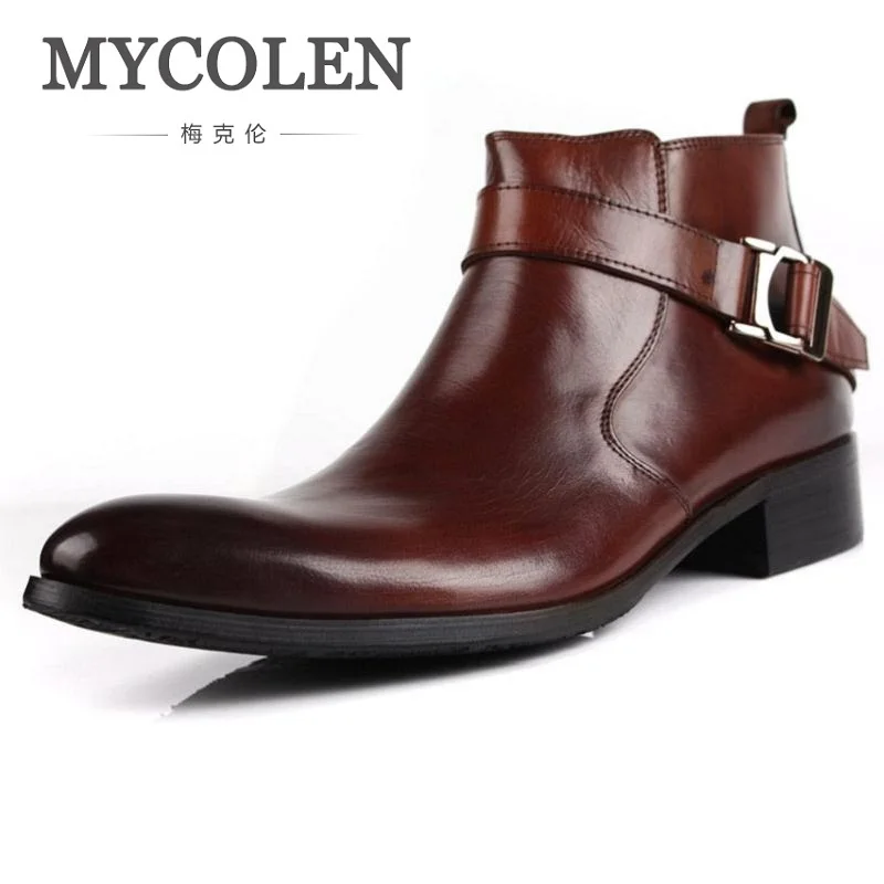 MYCOLEN Autumn Wienter New Mens Genuine Leather Boots High Heels Business Dress Anke Boots Shoes Men Pointed Toe Chelsea Boots
MYCOLEN Autumn Wienter New Mens Genuine Leather Boots High Heels Business Dress Anke Boots Shoes Men Pointed Toe Chelsea Boots