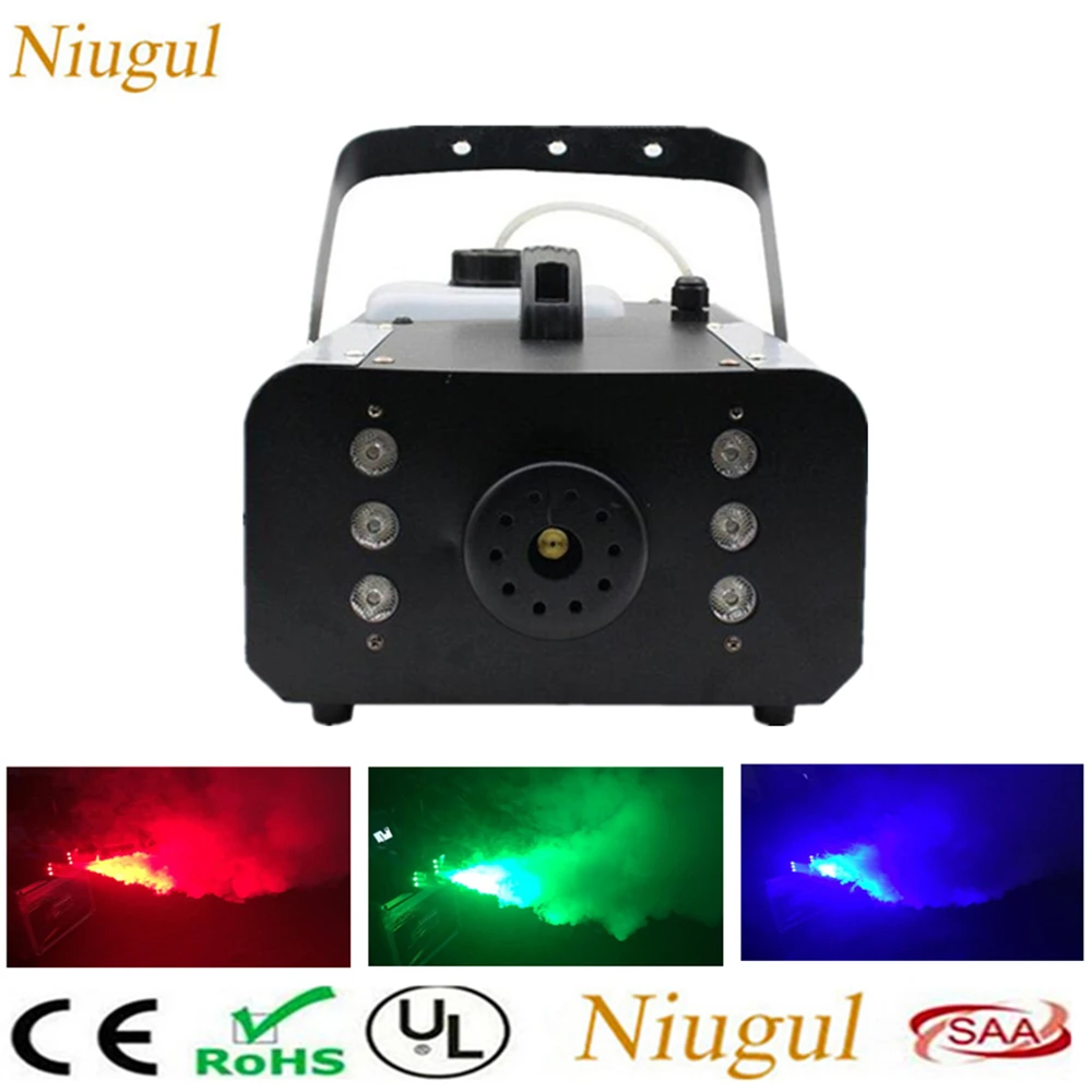 1500W Smoke Machine With 6PCS RGB LED Lights/Stage LED Fog Machine For Remote And Wire Control Control DJ Stage Fogger Lighting
1500W Smoke Machine With 6PCS RGB LED Lights/Stage LED Fog Machine For Remote And Wire Control Control DJ Stage Fogger Lighting