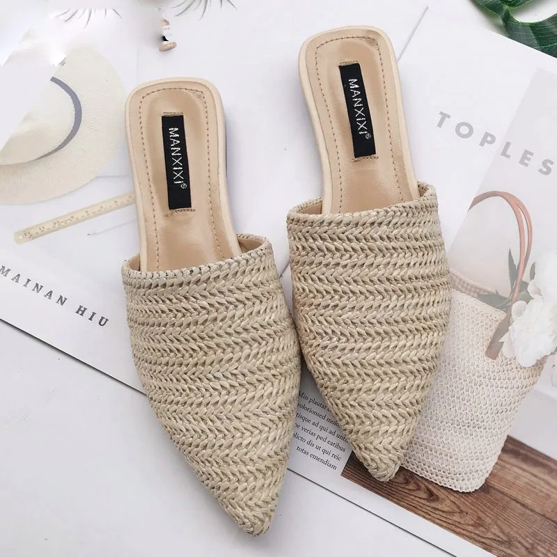 HEEGRAND Fashion Women Summer Slippers Flat Heel Slides Pointed Toe Weave Mules Shoes Slip On Outside Sandals Shoes XWT1811
HEEGRAND Fashion Women Summer Slippers Flat Heel Slides Pointed Toe Weave Mules Shoes Slip On Outside Sandals Shoes XWT1811