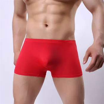 

Cuecas Boxer Men Underwear Ice Silk Bulge Enhancing Designer Men's Boxers Shorts Panties Sexy Tight Underpants Brand Boxershorts