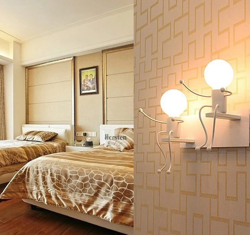 Creative Modern Interior Iron LED Wall Lamps Children Room Wall Sconces Bedroom Bedside Wall Light For Baby Kids Room Luminaire (6)
