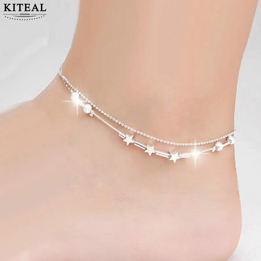 KITEAL 2018 Lovely Maiden Beaded star anklet 0.5cm*18cm+4cm five star Engagement Jewelry Accessories
KITEAL 2018 Lovely Maiden Beaded star anklet 0.5cm*18cm+4cm five star Engagement Jewelry Accessories