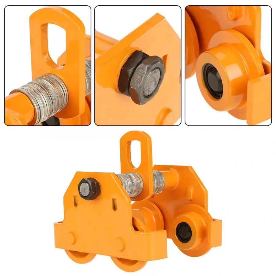 Ajustable Carrito de Empuje Carrito para Vigas de Capacidad de Extracci/ón de 1 Tonelada Carro de Mano de Monorra/íl de Acero Inoxidable Herramienta de Precisi/ón