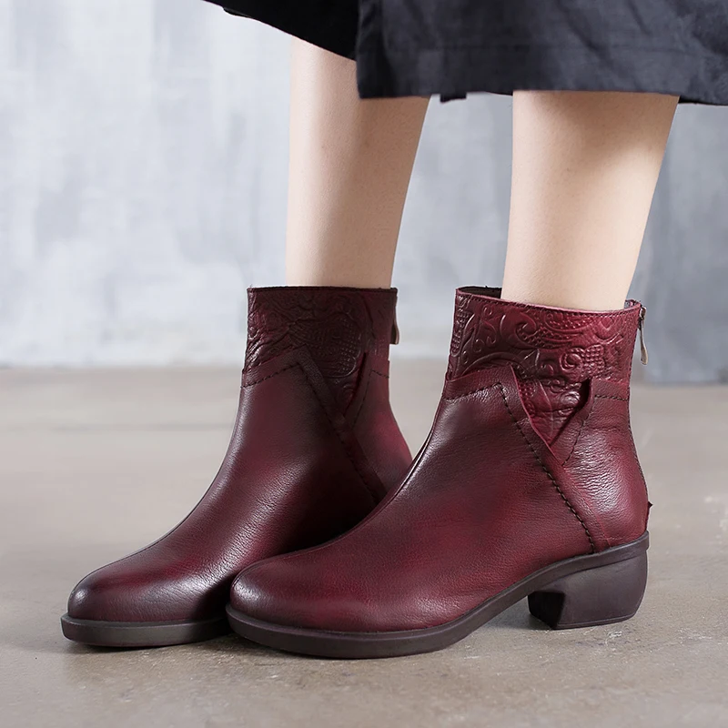 2018 VALLU New Arrival Women Shoes Ankle Boots Round Toes Handmade Vintage Genuine Leather Comfortable Low Heels Ladies Boots
2018 VALLU New Arrival Women Shoes Ankle Boots Round Toes Handmade Vintage Genuine Leather Comfortable Low Heels Ladies Boots