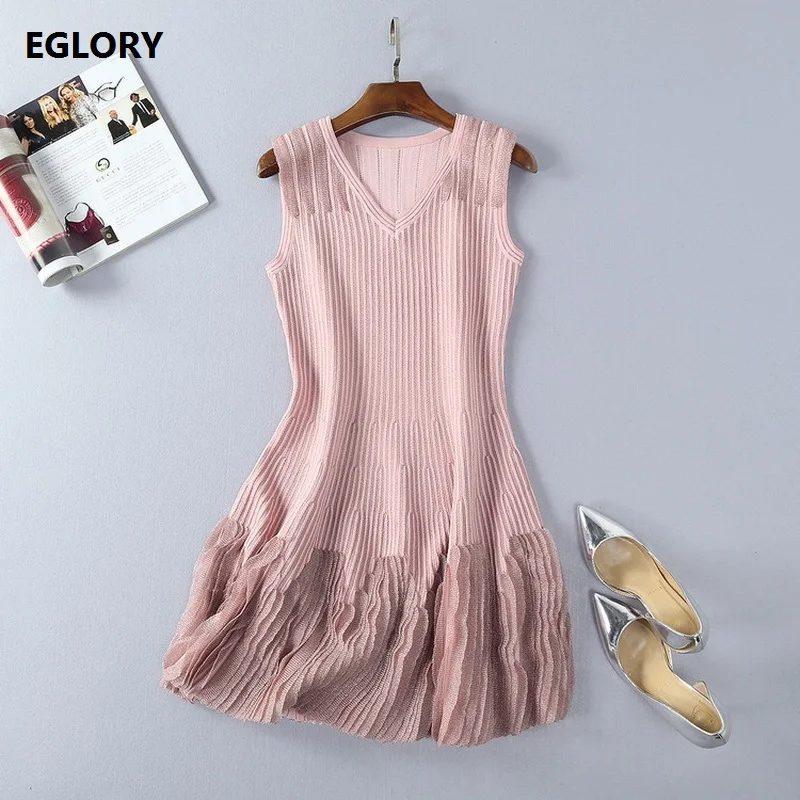 New 2019 Spring Summer Fashion Dress Ladies Mesh Knitted Patchwork Sleeveless White Pink Dress Tank Girls Sweater Dress Slim
New 2019 Spring Summer Fashion Dress Ladies Mesh Knitted Patchwork Sleeveless White Pink Dress Tank Girls Sweater Dress Slim