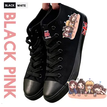 New Black Pink LISA JENNIE JISOO ROSE Cartoon Pattern Print Shoes Illustration High Top Canvas Uppers Customized Fashion A19516
New Black Pink LISA JENNIE JISOO ROSE Cartoon Pattern Print Shoes Illustration High Top Canvas Uppers Customized Fashion A19516