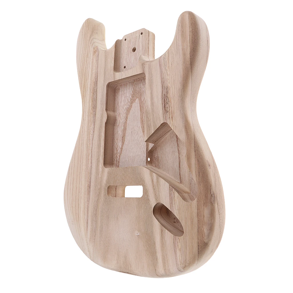 Handcrafted Sanding Electric Guitar Replacement Unfinished Body Guitar DIY Accessory Wood for Musical Stringed Instrument Guitar