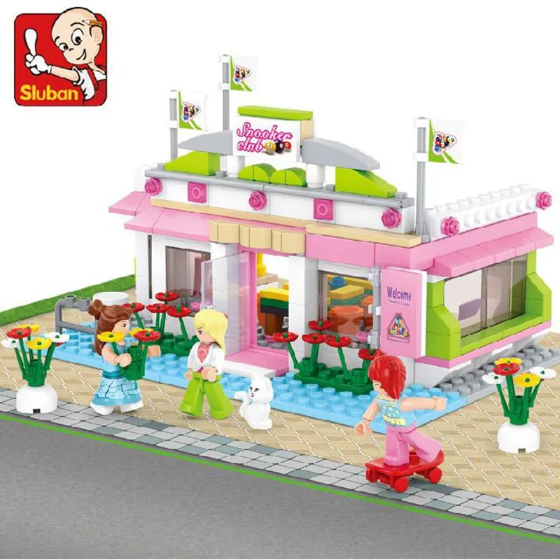 Sluban 289Pcs Pink Dream Snooker Club Building Blocks Brinquedos Learning Educational Toys for Children
Sluban 289Pcs Pink Dream Snooker Club Building Blocks Brinquedos Learning Educational Toys for Children