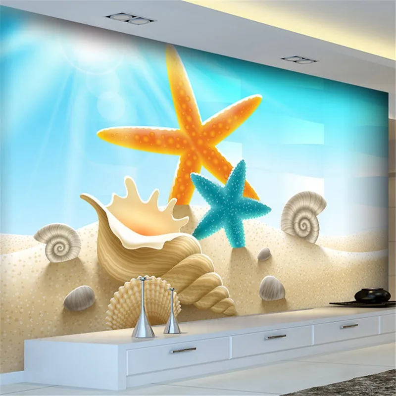 beibehang Large Custom Wallpaper Modern Beach Fashion Beach Starfish Shell 3D Living Room Bedroom TV Backdrop
beibehang Large Custom Wallpaper Modern Beach Fashion Beach Starfish Shell 3D Living Room Bedroom TV Backdrop