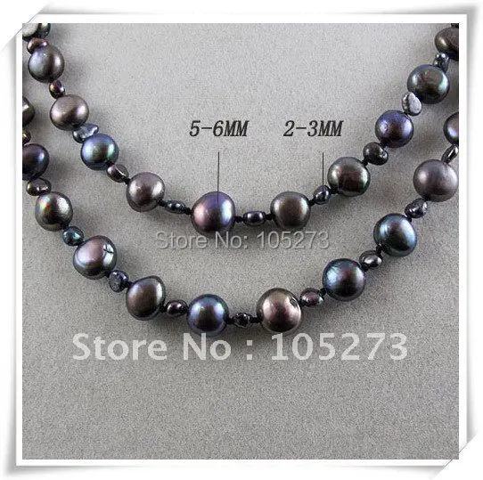 Wholesale AA 2-6mm black color fresh water pearl necklace 40''inch long necklace 10pcs/lot free shipping A1795
Wholesale AA 2-6mm black color fresh water pearl necklace 40''inch long necklace 10pcs/lot free shipping A1795