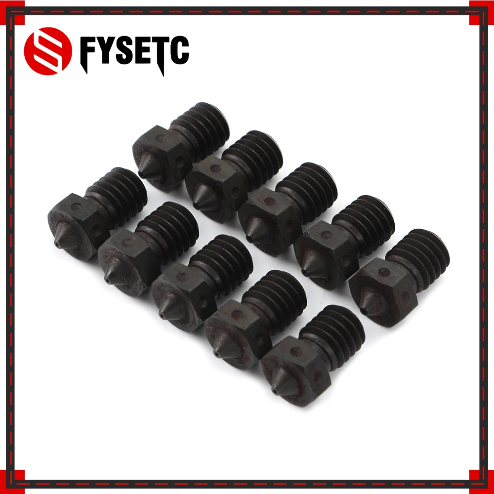 10pcs V6 Nozzles Hardened Steel For High Temperature 3D Printing PEI PEEK Carbon Fiber Filament For E3D Titan Aero Hotend
10pcs V6 Nozzles Hardened Steel For High Temperature 3D Printing PEI PEEK Carbon Fiber Filament For E3D Titan Aero Hotend