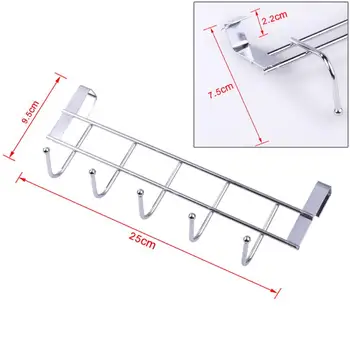 Stainless Steel Door Bathroom Kitchen Organizer Hanger Hooks With 5-Hooks Towel Hat Coat Clothes Cabinet Draw Wall Hanging Hooks
Stainless Steel Door Bathroom Kitchen Organizer Hanger Hooks With 5-Hooks Towel Hat Coat Clothes Cabinet Draw Wall Hanging Hooks