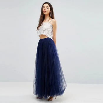Fashion Dark BlueTulle Skirts faldas Custom Made Tutu Maxi Skirt High Quality Floor Length Lady Skirt Full Length Women Skirt
Fashion Dark BlueTulle Skirts faldas Custom Made Tutu Maxi Skirt High Quality Floor Length Lady Skirt Full Length Women Skirt