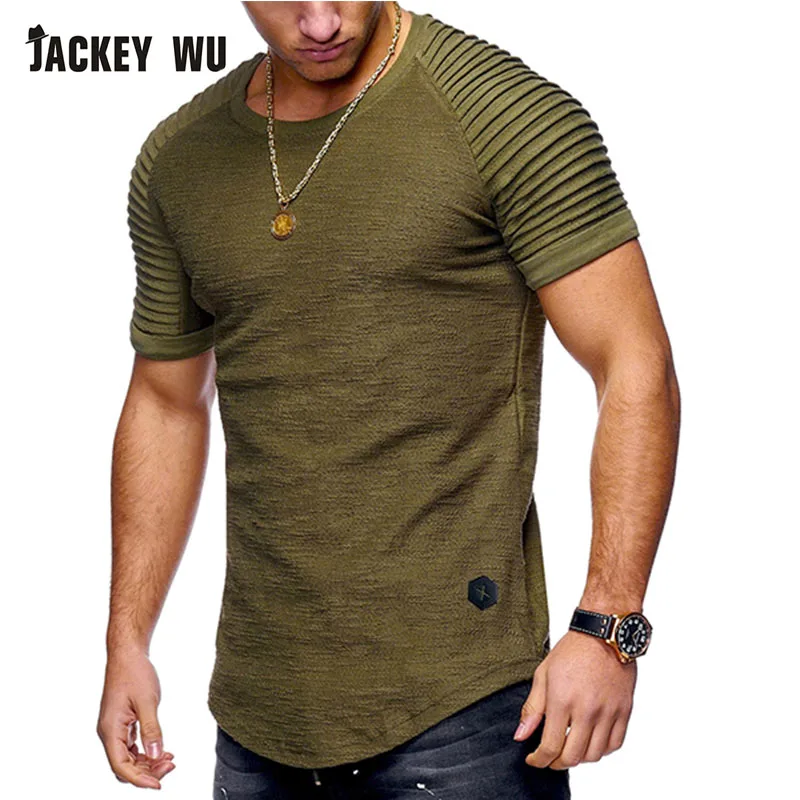 JACKEYWU Brand Men T Shirt 2019 Summer Fashion Fold Bamboo Fiber Breathable Irregular Hem O-neck Short Sleeve Slim Casual Tshirt
JACKEYWU Brand Men T Shirt 2019 Summer Fashion Fold Bamboo Fiber Breathable Irregular Hem O-neck Short Sleeve Slim Casual Tshirt