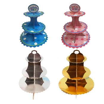 Hoomall 1pc Round Dessert Display Stand Round Detachable Three-Layer Paper Gifts Cake Fruit Cupcake Tower Stand Party Supplies
Hoomall 1pc Round Dessert Display Stand Round Detachable Three-Layer Paper Gifts Cake Fruit Cupcake Tower Stand Party Supplies