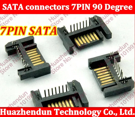 

20pcs/lot Notebook desktop motherboard SATA hard disk drive interface SATA 7P DIP Right Angle(Board to correct ) connector