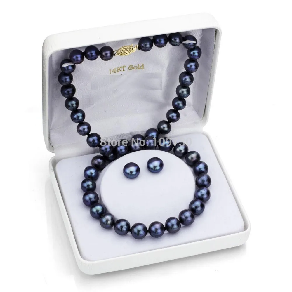 Jewelry 00832 14KGP AAA 10-11mm Black South Sea Pearl Necklace and Stud Earring Set
Jewelry 00832 14KGP AAA 10-11mm Black South Sea Pearl Necklace and Stud Earring Set