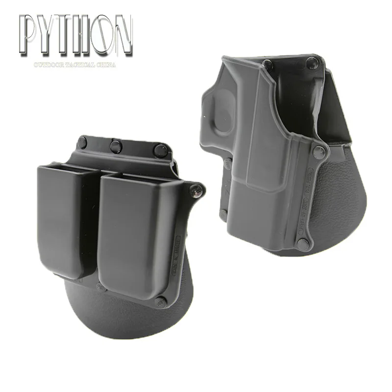 Tactical Gun Pistol Holster Protection for Glock+Double Magazine Holder Holster Hunting Right Hand Belt Loop Paddle Platform
Tactical Gun Pistol Holster Protection for Glock+Double Magazine Holder Holster Hunting Right Hand Belt Loop Paddle Platform