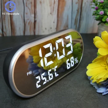 LED Digital Alarm Clock With Temperature Reveil Watch USB Electronic Table Clocks Oval Mirror Desk Clock Despertador
LED Digital Alarm Clock With Temperature Reveil Watch USB Electronic Table Clocks Oval Mirror Desk Clock Despertador