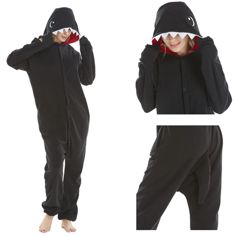 Xmas Party Dress Men Boy Black Shark Pajamas Animal Winter Warm Women Onesies Adult Cosplay Costume Hooded Warm Nightgown
Xmas Party Dress Men Boy Black Shark Pajamas Animal Winter Warm Women Onesies Adult Cosplay Costume Hooded Warm Nightgown