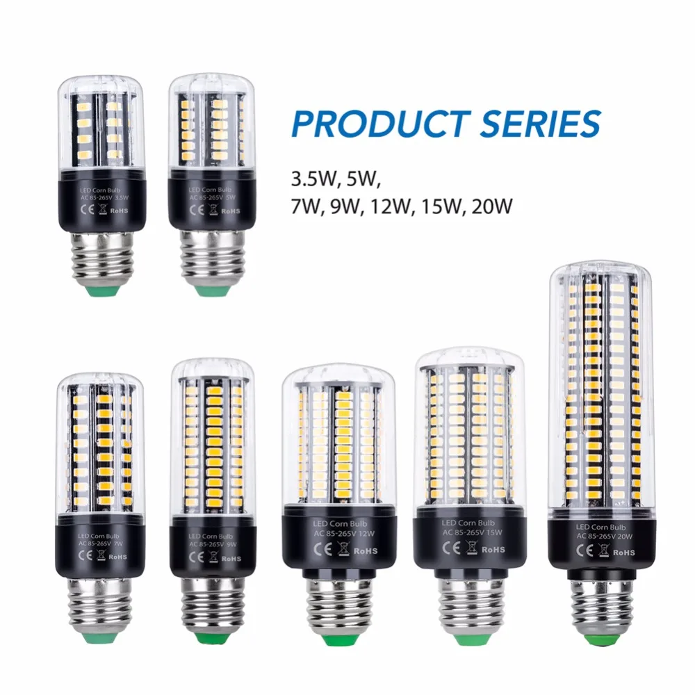 LED Candle E14 Light Bulb Corn Lamp E27 LED Bulb No Flicker 3.5W 5W 7W 9W 12W 15W 20W High Power LED Lampada For Home Light 220V
LED Candle E14 Light Bulb Corn Lamp E27 LED Bulb No Flicker 3.5W 5W 7W 9W 12W 15W 20W High Power LED Lampada For Home Light 220V