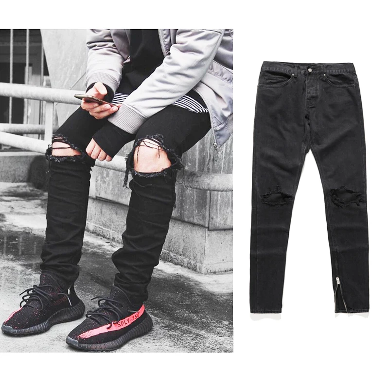 high quality 2017 fashion mens jeans hole Full Length pants ankle zipper cool black jogger damage hip hop rock star Casual jeans
high quality 2017 fashion mens jeans hole Full Length pants ankle zipper cool black jogger damage hip hop rock star Casual jeans