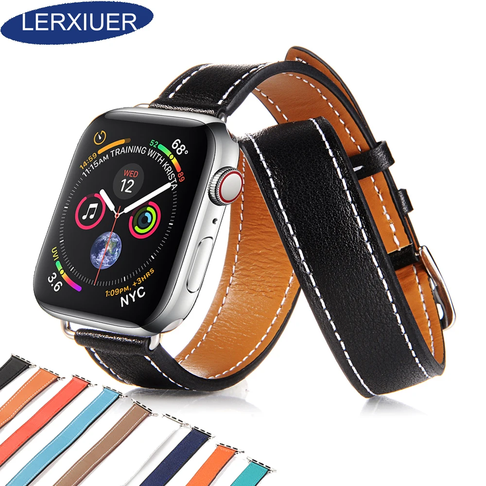 Watchband Strap For Apple Watch 4 iwatch band 44mm 40mm Genuine leather Loop Double Tour Wrist bracelet watch accessories
Watchband Strap For Apple Watch 4 iwatch band 44mm 40mm Genuine leather Loop Double Tour Wrist bracelet watch accessories