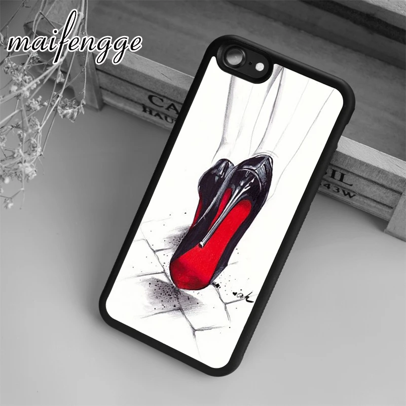 

maifengge Devil Wears Louboutin Case For iPhone 6 6S 7 8 Plus X 5 5S SE Case cover for Samsung S5 S6 S7 edge S8 Plus shell