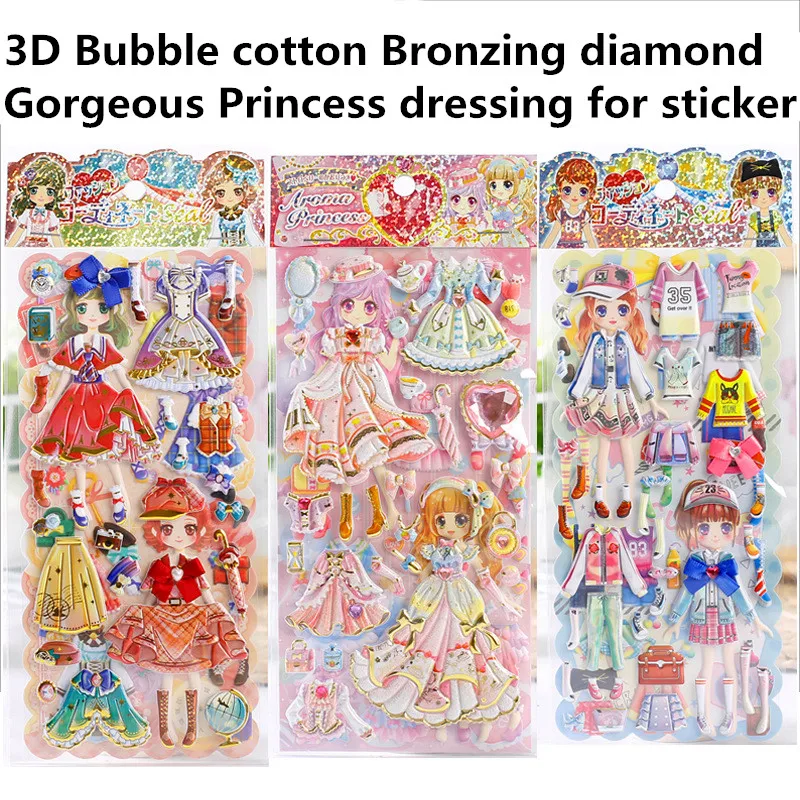 1pc 16style Gorgeous Princess Dressup Barbie High grade Gilding with diamond Decorative Stickers DIY Stickers gift for kids
1pc 16style Gorgeous Princess Dressup Barbie High grade Gilding with diamond Decorative Stickers DIY Stickers gift for kids