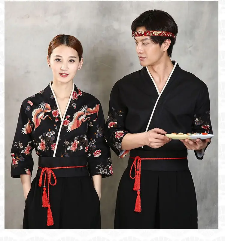 New Unisex Japanese Korea Style Medium Sleeve Cook Uniform Kimono Waiter Work Wear Chef Sushi Restaurant Overalls
New Unisex Japanese Korea Style Medium Sleeve Cook Uniform Kimono Waiter Work Wear Chef Sushi Restaurant Overalls