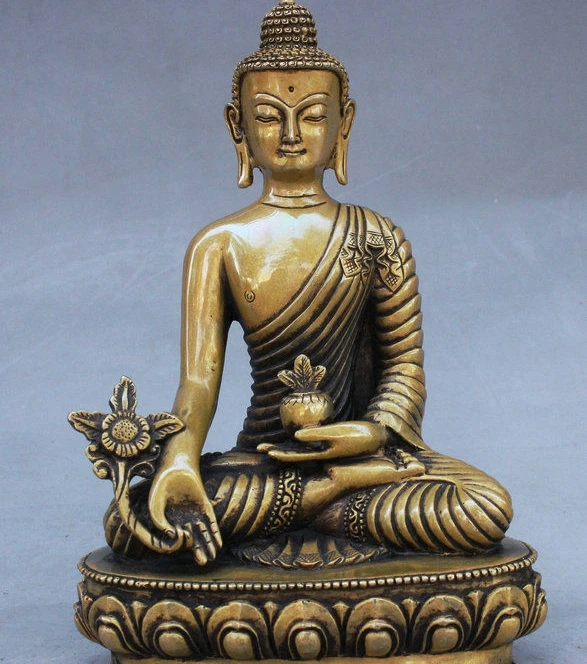 8"Old Chinese Tibet Buddhism Healing Medicine Buddha Sakyamuni Shakyamuni statue
8"Old Chinese Tibet Buddhism Healing Medicine Buddha Sakyamuni Shakyamuni statue