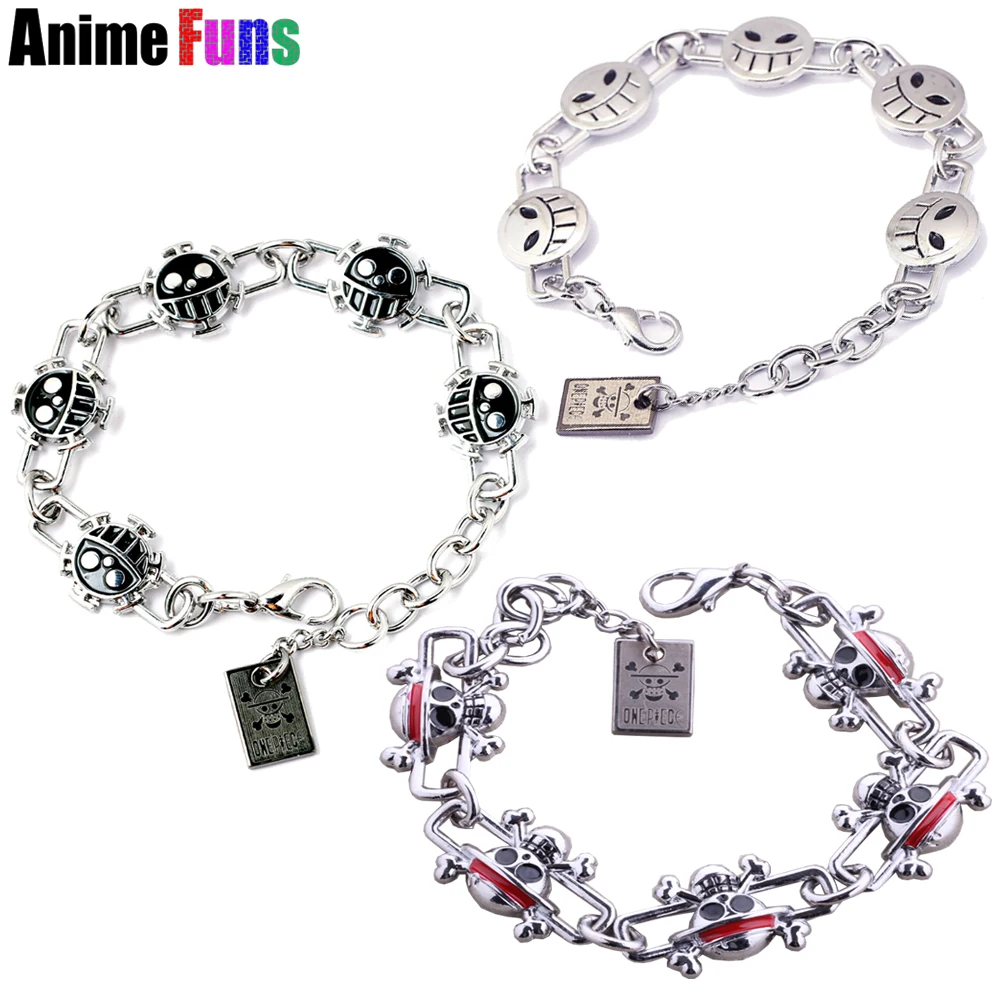 3 types Anime One Piece Ace Smile Trafalgar D Skull Skeleton Pirate King Luffy Anchor Logo Bracelet Bangle Charm Gift drop-ship
3 types Anime One Piece Ace Smile Trafalgar D Skull Skeleton Pirate King Luffy Anchor Logo Bracelet Bangle Charm Gift drop-ship