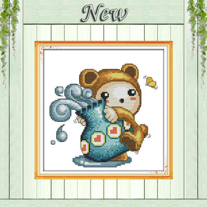 Aquarius baby bear decor painting pattern print on canvas DMC 14CT 11CT DIY Cross Stitch chinese Needlework Embroidery Sets kits
Aquarius baby bear decor painting pattern print on canvas DMC 14CT 11CT DIY Cross Stitch chinese Needlework Embroidery Sets kits