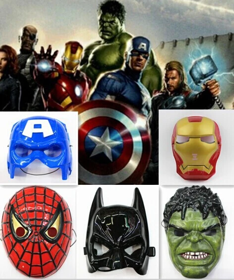 5pcs/lot Super Heroes Spider-Man Iron Man Hulk Batman Captain America Cosplay Mask for Children Party
5pcs/lot Super Heroes Spider-Man Iron Man Hulk Batman Captain America Cosplay Mask for Children Party