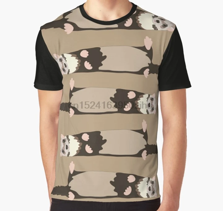 All Over Print 3D Tshirt Men Funny T Shirt ferrets Graphic T-Shirt