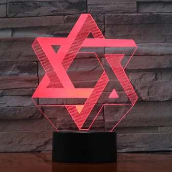 Creative 7 Colors Gradients Atmosphere Visual 3D Israel Geometry Hexagon LED Night Light USB Table Lamp Bedside Home Decor
Creative 7 Colors Gradients Atmosphere Visual 3D Israel Geometry Hexagon LED Night Light USB Table Lamp Bedside Home Decor