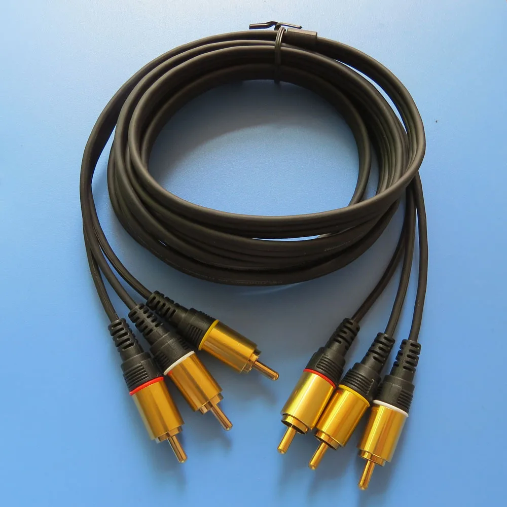 2 метра 6ft 3RCA к аудио кабель позолоченный|audio cable gold plated|audio cable3rca |