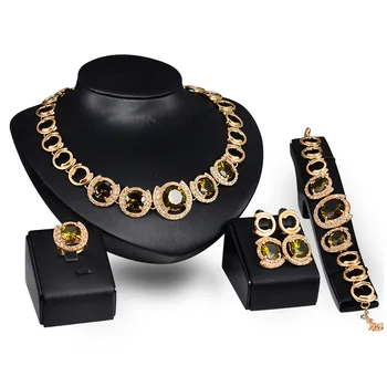 Wedding Accessories Long Jewelry Sets Necklace Earrings Bracelet Ring Set In Yellow Gold Tone African Beads Collar Free Gift Box
Wedding Accessories Long Jewelry Sets Necklace Earrings Bracelet Ring Set In Yellow Gold Tone African Beads Collar Free Gift Box