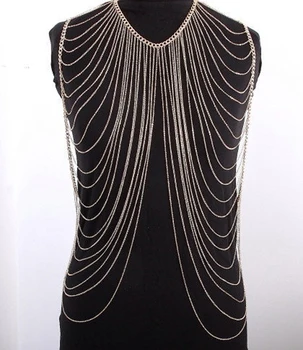 Luxury Women Sexy Fashion Gold Silver Body Belly Waist Chain Harness Dress Decor Shoulder Necklaces & Pendants Jewelry BJN122
Luxury Women Sexy Fashion Gold Silver Body Belly Waist Chain Harness Dress Decor Shoulder Necklaces & Pendants Jewelry BJN122