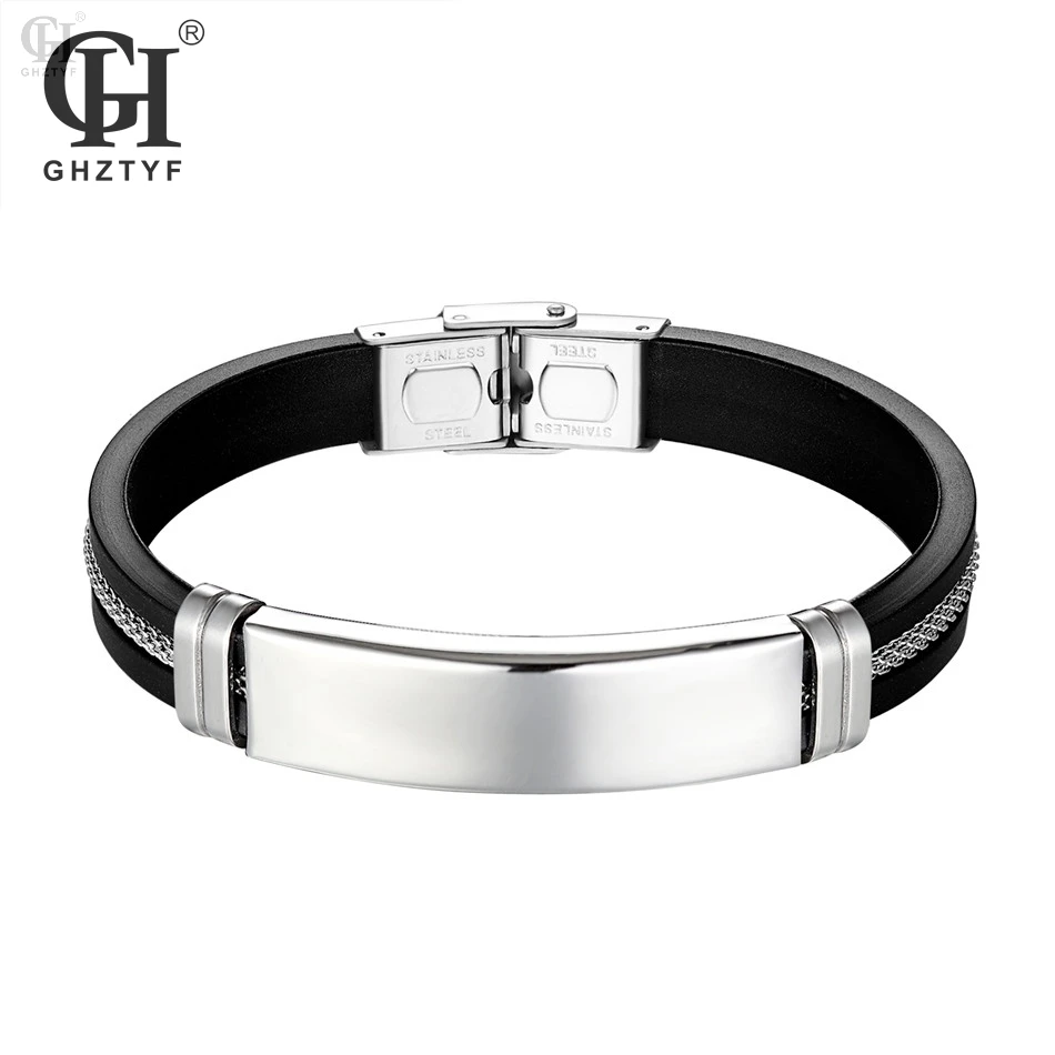 Male Black Rubber Bracelet Men Stainless Steel Silicone Pulseras Hombre Simple Design Pulseira Masculina Jewelry Erkek Bileklik
Male Black Rubber Bracelet Men Stainless Steel Silicone Pulseras Hombre Simple Design Pulseira Masculina Jewelry Erkek Bileklik