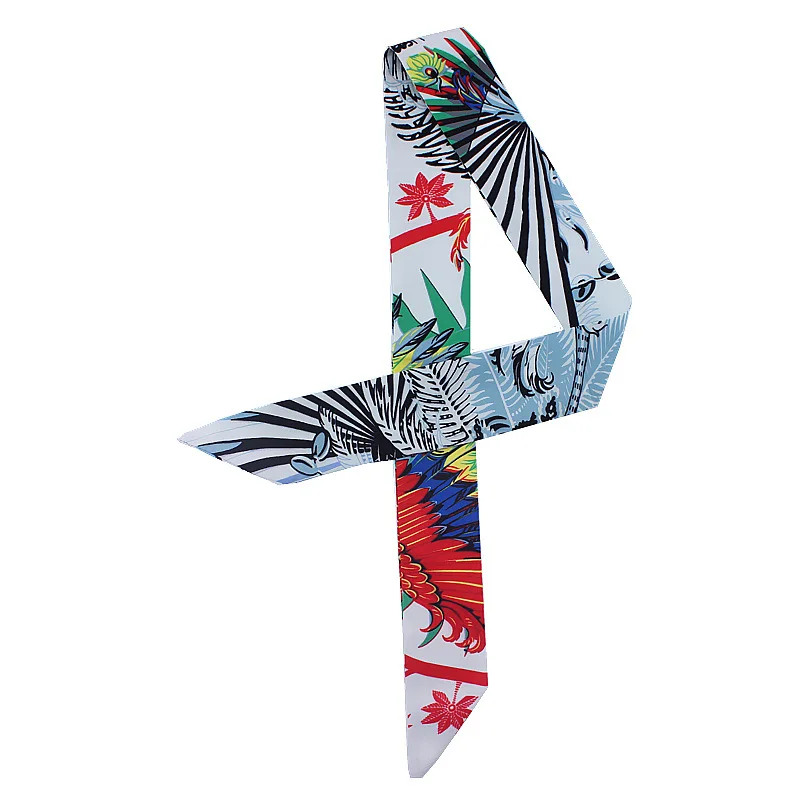 2019 New Hot Feather Print Women Silk Scarf Brand Bag Handle Decorative Ribbons Fashion Head Band Ties Small Long Scarves Ladies
2019 New Hot Feather Print Women Silk Scarf Brand Bag Handle Decorative Ribbons Fashion Head Band Ties Small Long Scarves Ladies