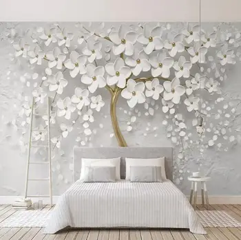 Custom Any Size Murals Wallpaper 3D Stereo White Flowers Wall Painting Living Room TV Sofa Bedroom Backdrop Wall Papel De Parede
Custom Any Size Murals Wallpaper 3D Stereo White Flowers Wall Painting Living Room TV Sofa Bedroom Backdrop Wall Papel De Parede