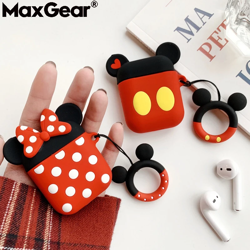 Cute Cartoon Mickey Minnie Mouse Cover For Apple AirPods Earpods Silicone Case Bluetooth Wireless Earphone air pods Box Key Ring
Cute Cartoon Mickey Minnie Mouse Cover For Apple AirPods Earpods Silicone Case Bluetooth Wireless Earphone air pods Box Key Ring