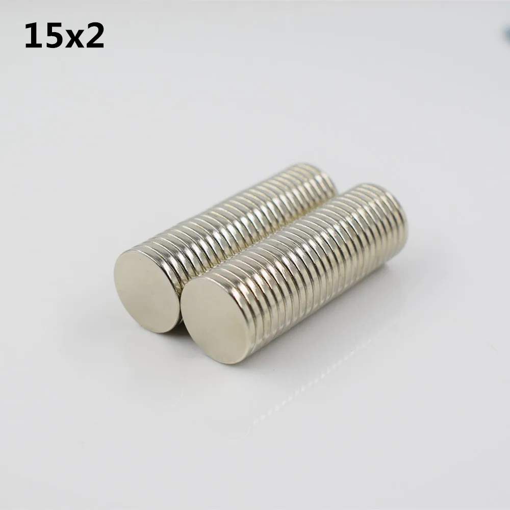 100pcs 15mm x 2mm 15x2 cylinder Neodymium Permanent super Magnet 15*2 or 3/5"x2/25" NEW Art Craft Connection free shipping
100pcs 15mm x 2mm 15x2 cylinder Neodymium Permanent super Magnet 15*2 or 3/5"x2/25" NEW Art Craft Connection free shipping