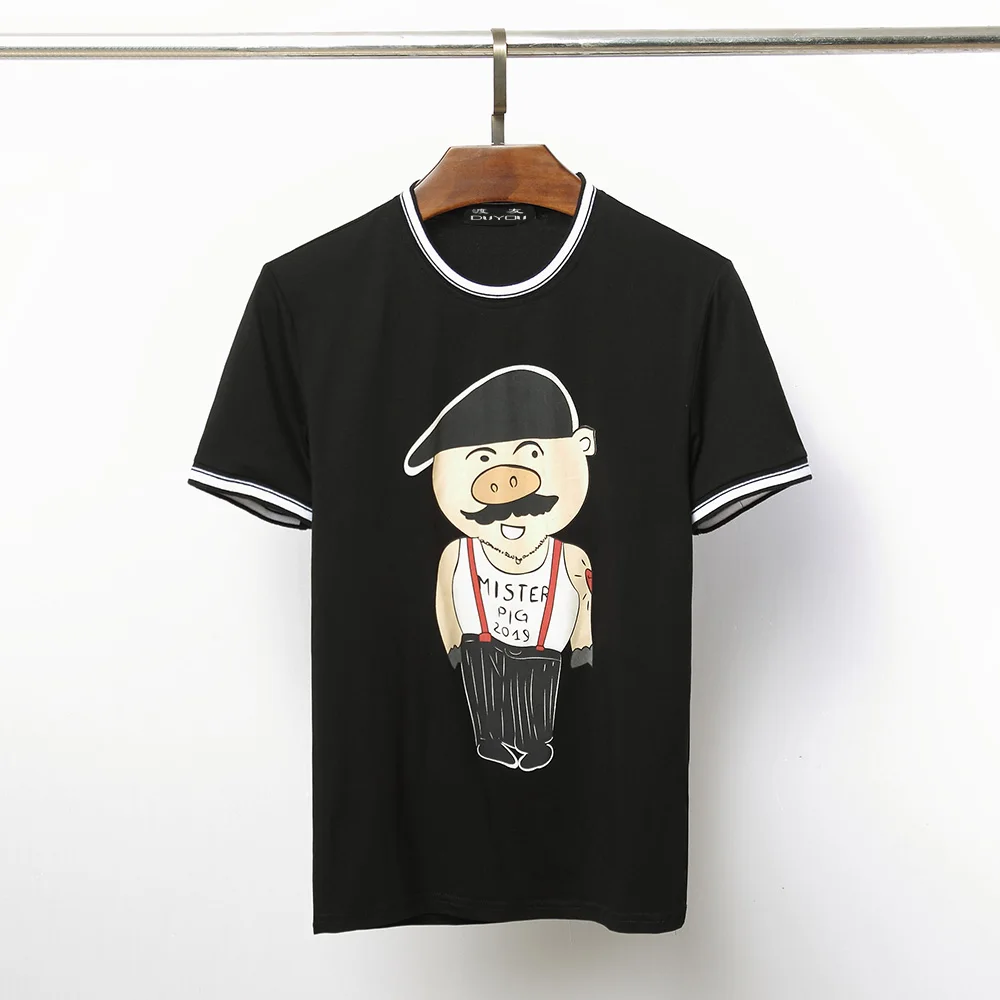 DUYOU New Short Sleeve T Shirt Mens Brand Clothing Fashion Mister Pig 2019 Print Tshirt Pure Cotton Quality T-shirt Men
DUYOU New Short Sleeve T Shirt Mens Brand Clothing Fashion Mister Pig 2019 Print Tshirt Pure Cotton Quality T-shirt Men