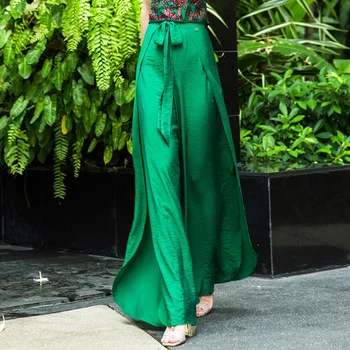 Summer Spring Fashion Women Ladies High Waisted Green Red Black Chiffon Bow Wide Leg Pants , 2019 3xl 4xl Trousers For Woman
Summer Spring Fashion Women Ladies High Waisted Green Red Black Chiffon Bow Wide Leg Pants , 2019 3xl 4xl Trousers For Woman