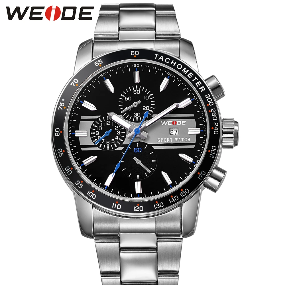 Fashion WEIDE Sport Watch Men Date Display Quartz Watch Full Steel Strap Man 30m Water Resistant Running Man Wristwatch Relogios
Fashion WEIDE Sport Watch Men Date Display Quartz Watch Full Steel Strap Man 30m Water Resistant Running Man Wristwatch Relogios